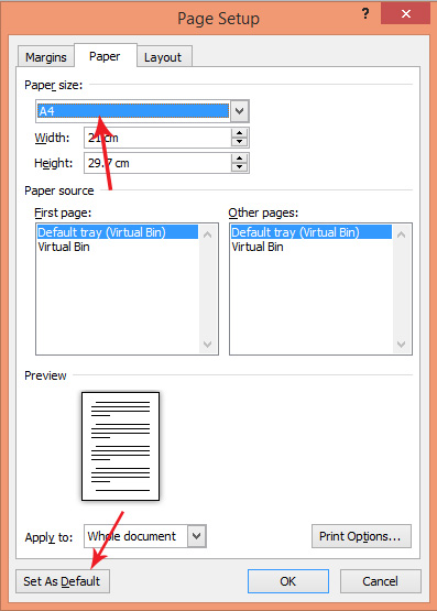 Căn lề chuẩn trong word