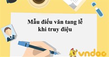 Mẫu điếu văn tang lễ khi truy điệu