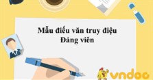 Mẫu điếu văn truy điệu Đảng viên