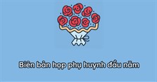 Biên bản họp phụ huynh đầu năm