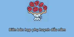 Biên bản họp phụ huynh đầu năm