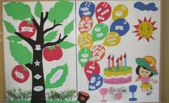 Mẫu trang trí lớp học