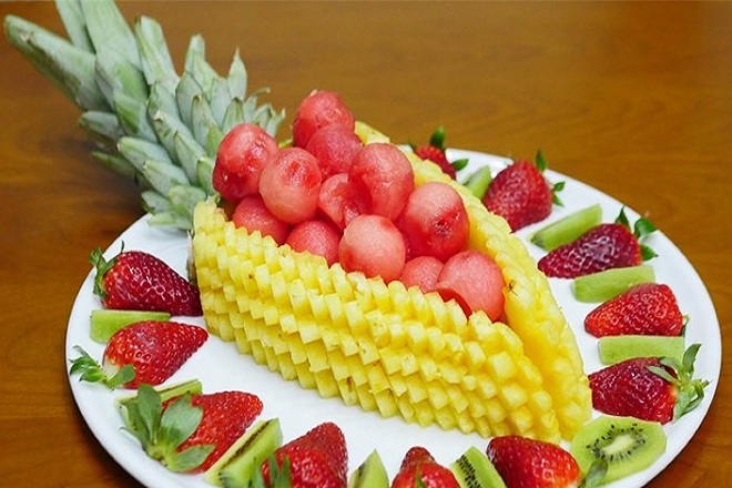Trang trí đĩa trái cây đẹp