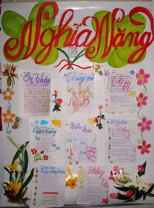 Các mẫu hoa dây trang trí báo tường