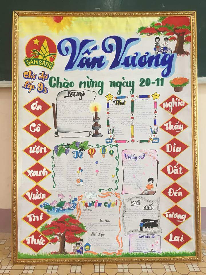 Các mẫu hoa trang trí báo tường