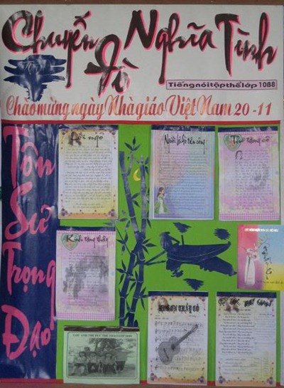 Hình ảnh mẫu báo tường chuyến đò nghĩa tình