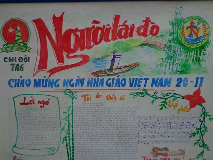 Hình ảnh mẫu báo tường đẹp tỏ lòng tri ân tới các thầy cô