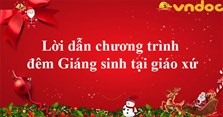 Lời dẫn chương trình đêm Giáng sinh tại giáo xứ