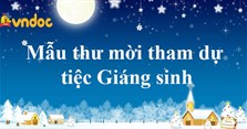 Mẫu thư mời tham dự tiệc Giáng sinh