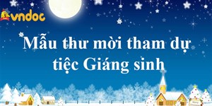 Mẫu thư mời tham dự tiệc Giáng sinh