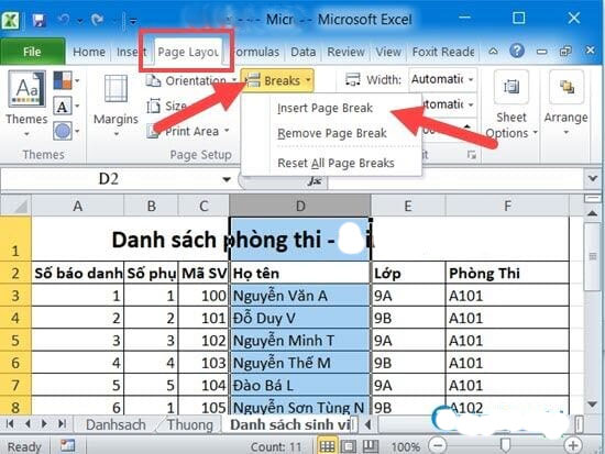 Cách in Excel trên 1 trang giấy A4