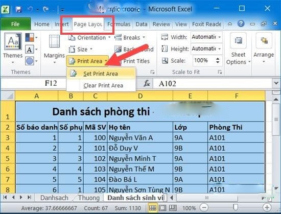Cách in Excel trên 1 trang giấy A4