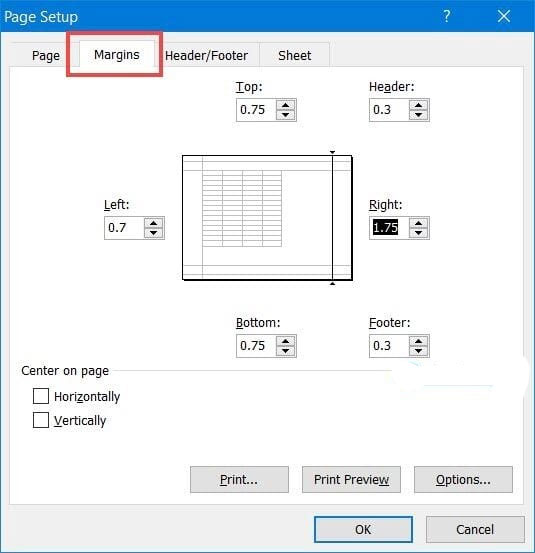 Cách in Excel trên 1 trang giấy A4