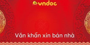 Văn khấn xin bán nhà