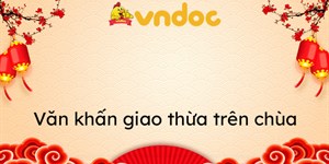 Văn khấn giao thừa trong chùa