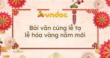 Văn khấn hóa vàng hết Tết