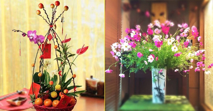 Cách cắm hoa tròn lọ thủy tinh