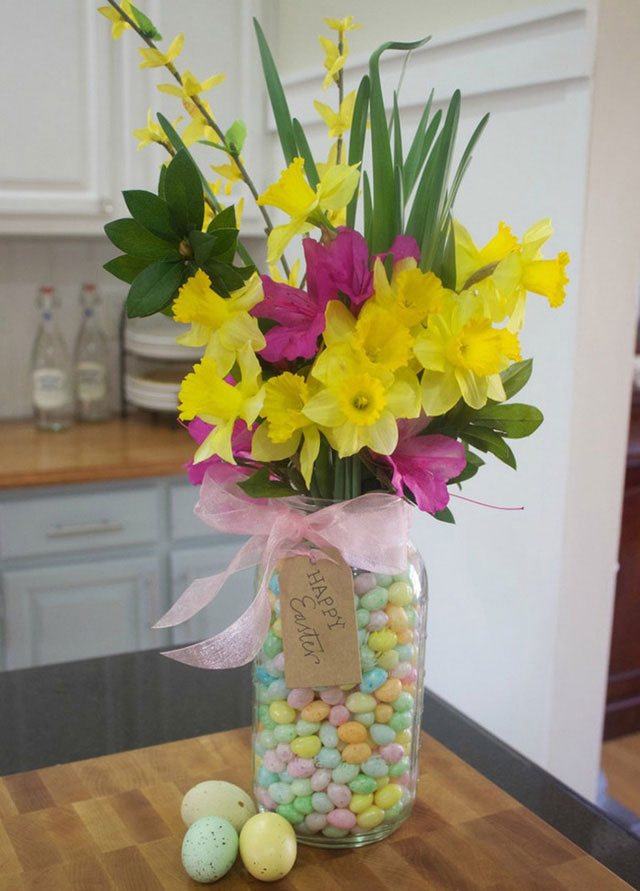 Cách cắm hoa tròn lọ thủy tinh