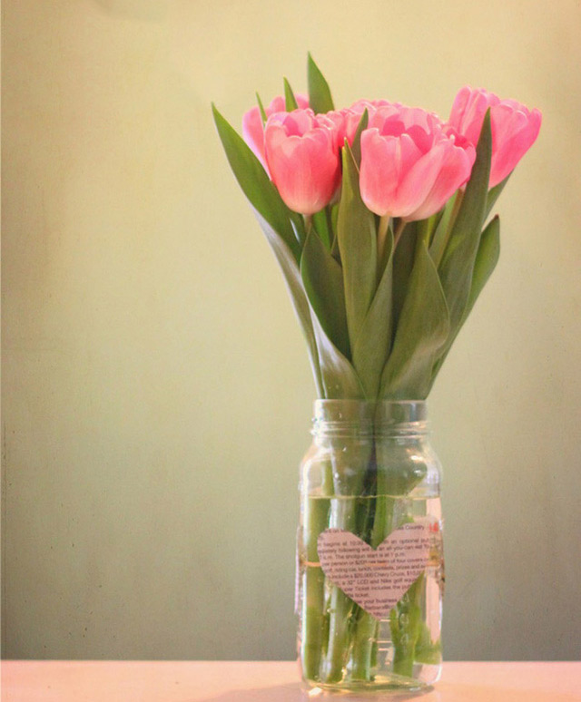 Cách cắm hoa tròn lọ thủy tinh