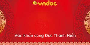 Văn khấn cúng Đức Thánh Hiền