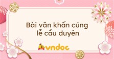 Bài văn khấn cúng lễ cầu duyên