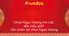 Văn khấn tại chùa Ngọc Hoàng