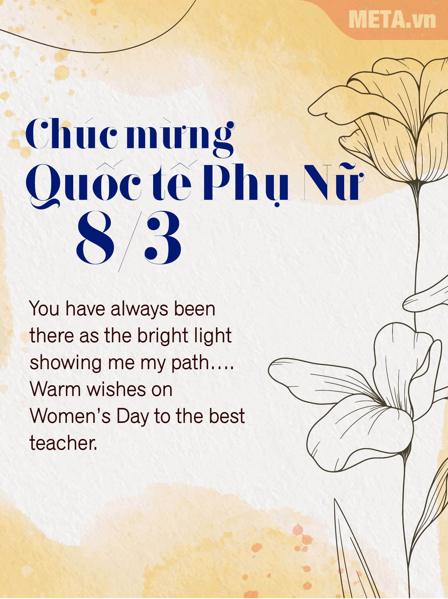 Lời chúc 8/3 cho cô giáo bằng tiếng Anh