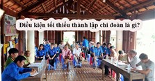 Điều kiện tối thiểu thành lập chi đoàn là gì?