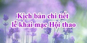 Kịch bản chi tiết lễ khai mạc Hội thao