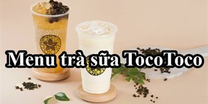 Menu trà sữa TocoToco