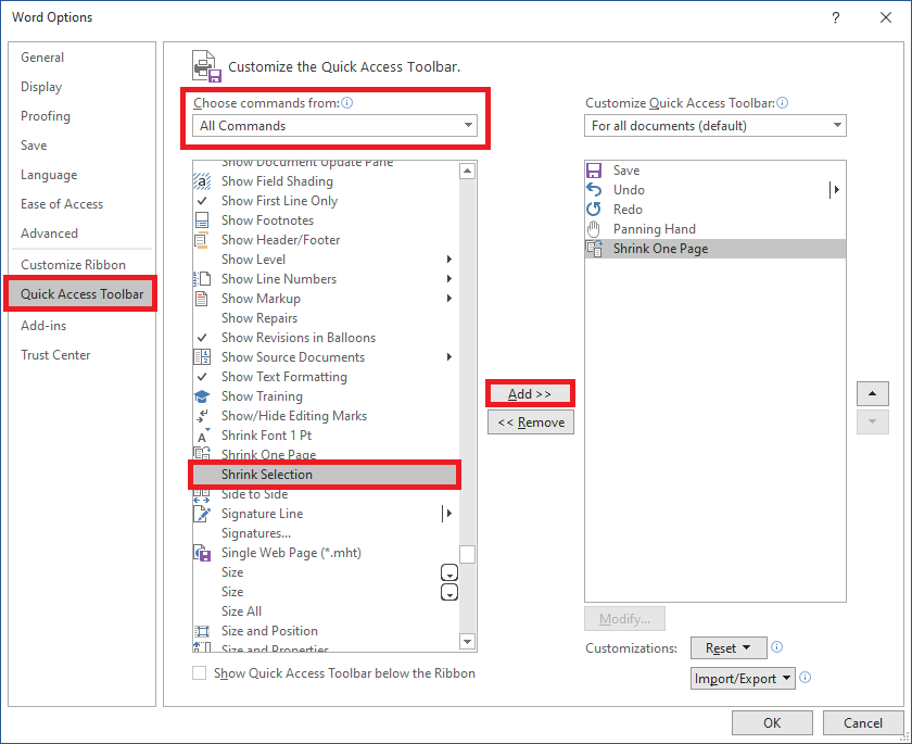 Cách thu gọn văn bản trong Word