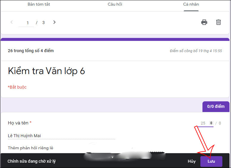 Hướng dẫn xem câu trả lời trên Google Forms
