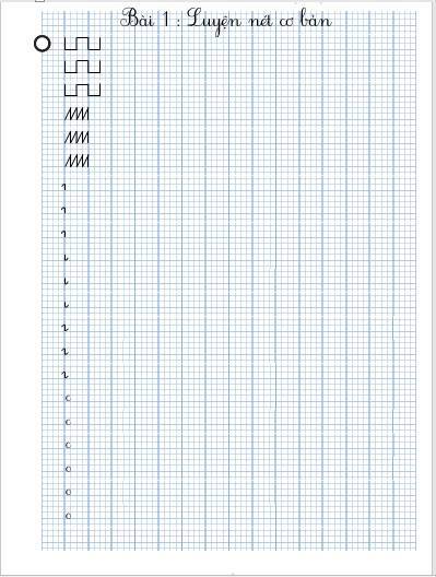 Vở luyện viết chữ cho học sinh chuẩn bị vào lớp 1