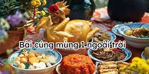 Bài cúng mùng 1 ngoài trời