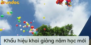 Khẩu hiệu ngày khai giảng năm học mới