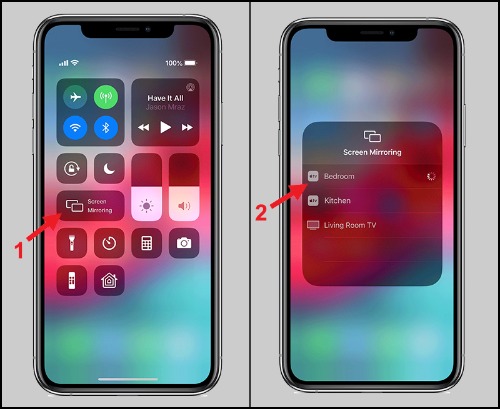 Nút Phản chiếu màn hình
