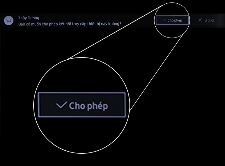 Chiếu màn hình lên tivi