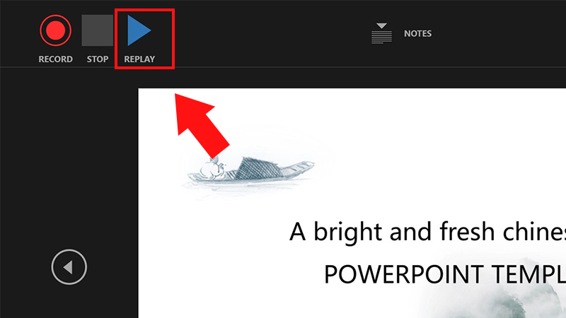 Chọn Replay và nhấn nút Pause Chọn Replay và nhấn nút Pause