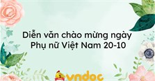 Diễn văn kỷ niệm ngày phụ nữ Việt Nam 20-10