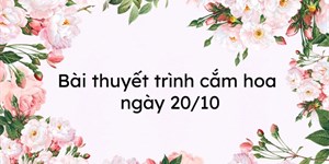 Bài thuyết trình cắm hoa ngày 20/10