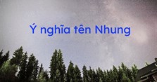 Ý nghĩa tên Nhung