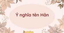 Ý nghĩa tên Hân