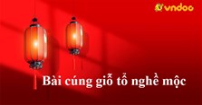 Bài cúng giỗ tổ nghề mộc