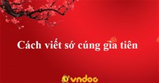 Cách viết sớ cúng gia tiên