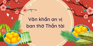 Văn khấn an vị ban thờ Thần tài