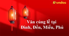 Văn cúng lễ tại Đình, Đền, Miếu, Phủ