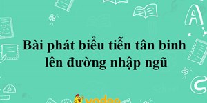 Bài phát biểu tiễn tân binh lên đường nhập ngũ