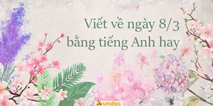 Viết về ngày 8/3 bằng tiếng Anh hay nhất