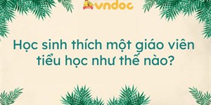 Học sinh thích một giáo viên tiểu học như thế nào?