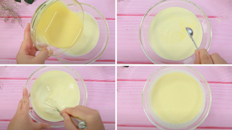 Trộn hỗn hợp làm kem